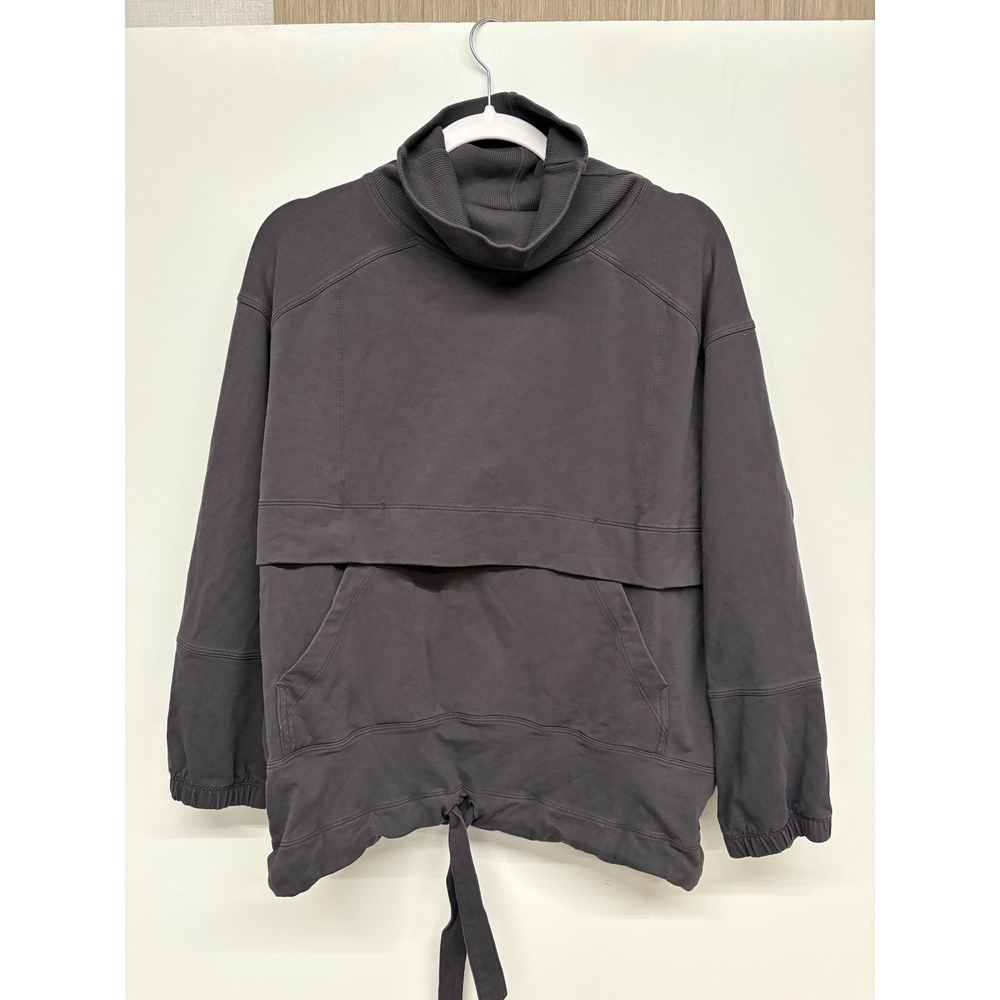 Lululemon Pullover Tie Waist Cowl Neck Women XS/S Black